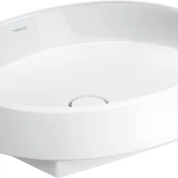 Lavoar tip bol Duravit Balcoon 55x45cm  fara orificiu baterie  fara preaplin  DuraShield  alb imagine