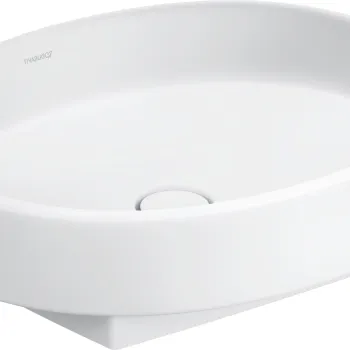 Lavoar tip bol Duravit Balcoon 55x45cm  fara orificiu baterie  fara preaplin  DuraShield  alb mat imagine