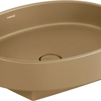 Lavoar tip bol Duravit Balcoon 55x45cm  fara orificiu baterie  fara preaplin  DuraShield  terra mat imagine