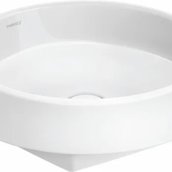 Lavoar tip bol Duravit Balcoon d 45cm  fara orificiu baterie  fara preaplin  DuraShield  alb imagine