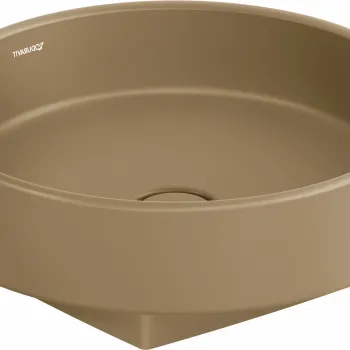 Lavoar tip bol Duravit Balcoon d 45cm  fara orificiu baterie  fara preaplin  DuraShield  terra mat imagine