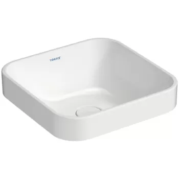 Lavoar tip bol Duravit Happy D.2 Plus 40x40cm cu capac ceramic pentru ventil inclus alb imagine