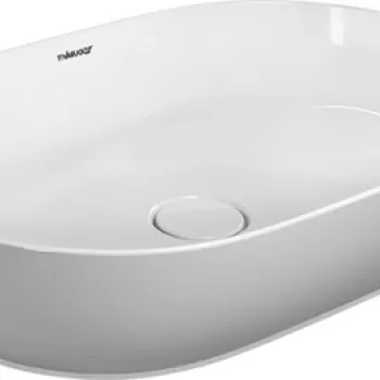Lavoar tip bol Duravit Luv 60x40cm  fara orificiu baterie  fara preaplin  montare pe blat  Wonder Gliss imagine