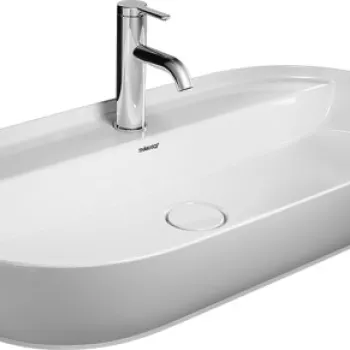 Lavoar tip bol Duravit Luv 80x40cm  fara preaplin  montare pe blat imagine