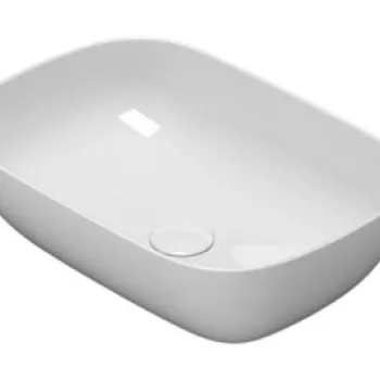 Lavoar tip bol Globo Le Ciotole Rectangular cu margine subtire 55x38cm alb imagine