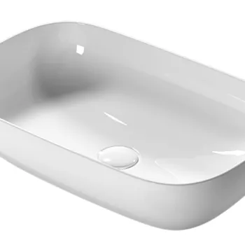 Lavoar tip bol Globo Le Ciotole Rectangular cu margine subtire 60x36cm alb imagine