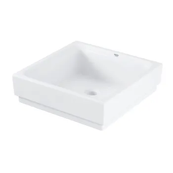 Lavoar tip bol Grohe Cube Ceramic 40cm  fara orificiu baterie  PureGuard  alb imagine