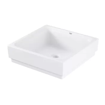 Lavoar tip bol Grohe Cube Ceramic 40cm fara orificiu baterie PureGuard alb imagine