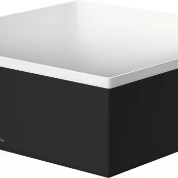 Lavoar tip bol Hansgrohe Axor Suite 28.5x28.5cm cu rama metalica design negru mat imagine