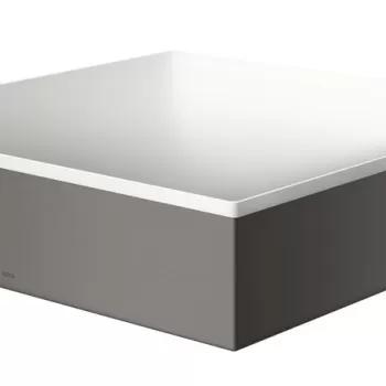 Lavoar tip bol Hansgrohe Axor Suite 40x40cm cu rama metalica design negru periat imagine