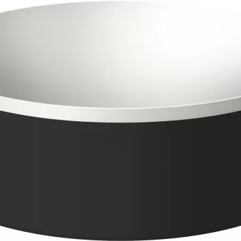 Lavoar tip bol Hansgrohe Axor Suite diametru 30cm cu rama metalica design negru mat imagine