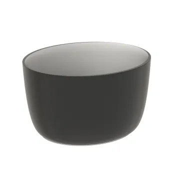 Lavoar tip bol Riho Oval 38x33x20cm Frosted Smoke imagine