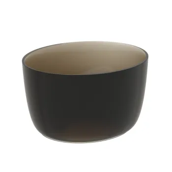 Lavoar tip bol Riho Oval 38x33x20cm Frosted Umber imagine