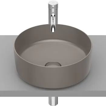 Lavoar tip bol Roca Inspira Round 370x37mm fara orificiu baterie fara preaplin montare pe blat cafea imagine