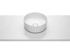 Lavoar tip bol Roca Inspira Round 37x14cm fara orificiu baterie fara preaplin montare pe blat imagine