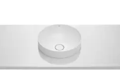 Lavoar tip bol Roca Inspira Round 37x37x7.5cm fara orificiu baterie fara preaplin montare in blat imagine