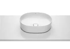 Lavoar tip bol Roca Inspira Round 50x37x14cm fara orificiu baterie fara preaplin montare pe blat imagine