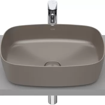 Lavoar tip bol Roca Inspira Soft 500x370mm fara orificiu baterie fara preaplin montare pe blat cafea imagine