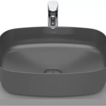 Lavoar tip bol Roca Inspira Soft 500x370mm fara orificiu baterie fara preaplin montare pe blat onyx imagine