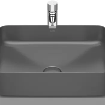 Lavoar tip bol Roca Inspira Square 500x370cm fara orificiu baterie fara preaplin montare pe blat onyx imagine