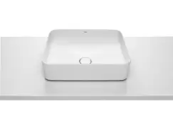 Lavoar tip bol Roca Inspira Square 50x37x14cm fara orificiu baterie fara preaplin montare pe blat imagine
