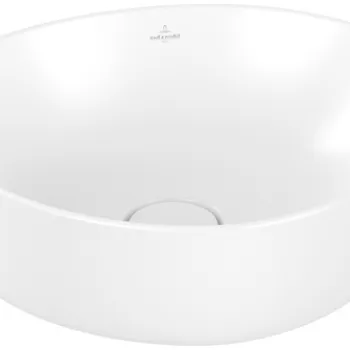 Lavoar tip bol Villeroy & Boch Antao Ceramic Plus 40x39.5cm  ventil fix cu capac ceramic  Stone White imagine
