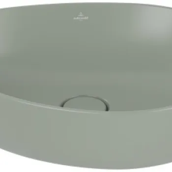 Lavoar tip bol Villeroy & Boch Antao Ceramic Plus 51x40cm  ventil fix cu capac ceramic  Morning Green imagine
