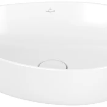 Lavoar tip bol Villeroy & Boch Antao Ceramic Plus 51x40cm  ventil fix cu capac ceramic  White Alpin imagine