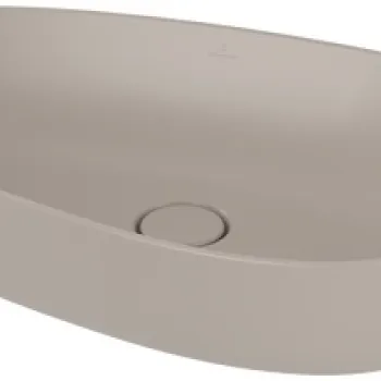 Lavoar tip bol Villeroy & Boch Antao Ceramic Plus 65x40cm  ventil fix cu capac ceramic  Almond imagine