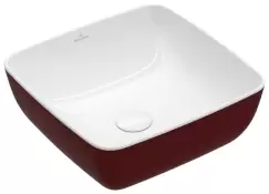 Lavoar tip bol Villeroy & Boch Artis 41cm fara orificiu baterie fara preaplin montare pe blat Bordeaux imagine
