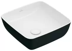 Lavoar tip bol Villeroy & Boch Artis 41cm fara orificiu baterie fara preaplin montare pe blat Coal Black imagine