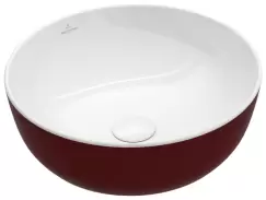 Lavoar tip bol Villeroy & Boch Artis 43cm fara orificiu baterie fara preaplin montare pe blat Bordeaux imagine