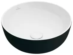 Lavoar tip bol Villeroy & Boch Artis 43cm fara orificiu baterie fara preaplin montare pe blat Coal Black imagine
