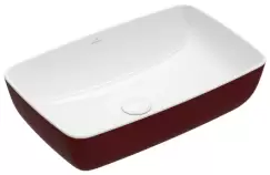 Lavoar tip bol Villeroy & Boch Artis 58x38cm fara orificiu baterie fara preaplin montare pe blat Bordeaux imagine