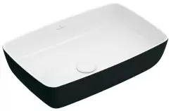 Lavoar tip bol Villeroy & Boch Artis 58x38cm fara orificiu baterie fara preaplin montare pe blat Coal Black imagine