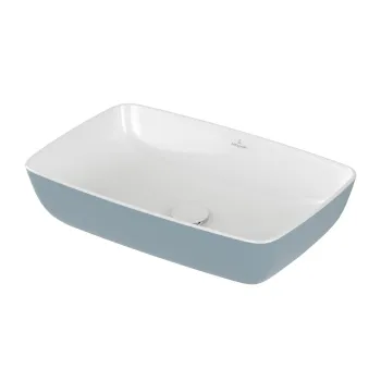 Lavoar tip bol Villeroy & Boch Artis 58x38cm fara orificiu baterie fara preaplin montare pe blat Frozen imagine