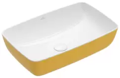 Lavoar tip bol Villeroy & Boch Artis 58x38cm fara orificiu baterie fara preaplin montare pe blat Indian Summer imagine