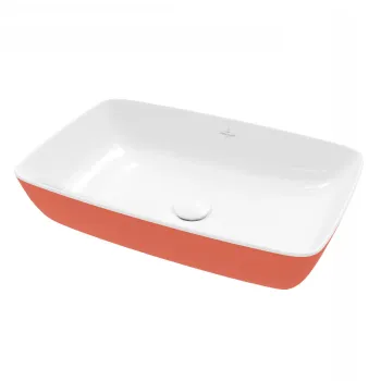 Lavoar tip bol Villeroy & Boch Artis 58x38cm fara orificiu baterie fara preaplin montare pe blat Rust imagine