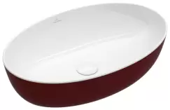 Lavoar tip bol Villeroy & Boch Artis 61x41cm fara orificiu baterie fara preaplin montare pe blat Bordeaux imagine