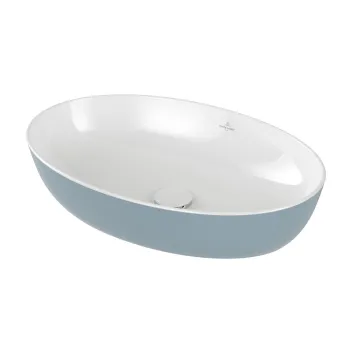 Lavoar tip bol Villeroy & Boch Artis 61x41cm fara orificiu baterie fara preaplin montare pe blat Frozen imagine