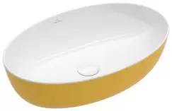 Lavoar tip bol Villeroy & Boch Artis 61x41cm fara orificiu baterie fara preaplin montare pe blat Indian Summer imagine