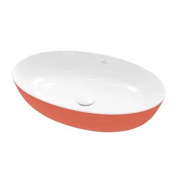 Lavoar tip bol Villeroy & Boch Artis 61x41cm fara orificiu baterie fara preaplin montare pe blat Rust imagine