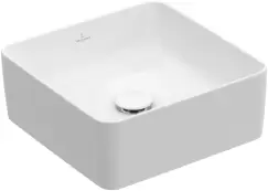 Lavoar tip bol Villeroy & Boch Collaro 38x38cm patrat fara orificiu baterie fara preaplin alb imagine