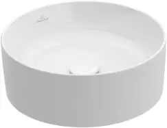 Lavoar tip bol Villeroy & Boch Collaro 40cm rotund fara orificiu baterie fara preaplin alb imagine