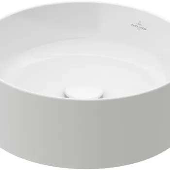 Lavoar tip bol Villeroy & Boch Collaro 40cm rotund fara orificiu baterie fara preaplin alb imagine