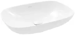 Lavoar tip bol Villeroy&Boch Loop&Friends 56x38cm cu preaplin material TitanCeram montare pe blat imagine