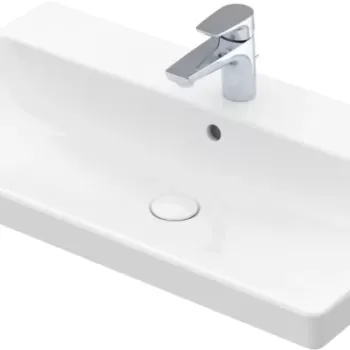 Lavoar Villeroy & Boch Avento 80x47 cu preaplin montare pe mobilier alb Alpin imagine