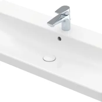 Lavoar Villeroy & Boch Avento CeramicPlus 100cm cu preaplin montare pe mobilier alb Alpin imagine