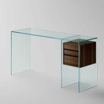 Masa consola Tonelli Design Marcell Consolle  design Massimo Castagna  130x45cm  h 75cm  sticla clara imagine