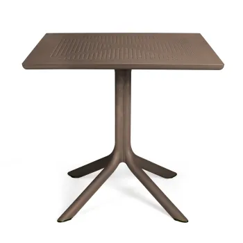 Masa exterior Nardi Clip 80  h 75cm  80x80cm  maro tabaco imagine